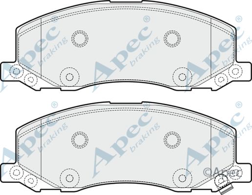 APEC BRAKING Piduriklotsi komplekt,ketaspidur PAD1696